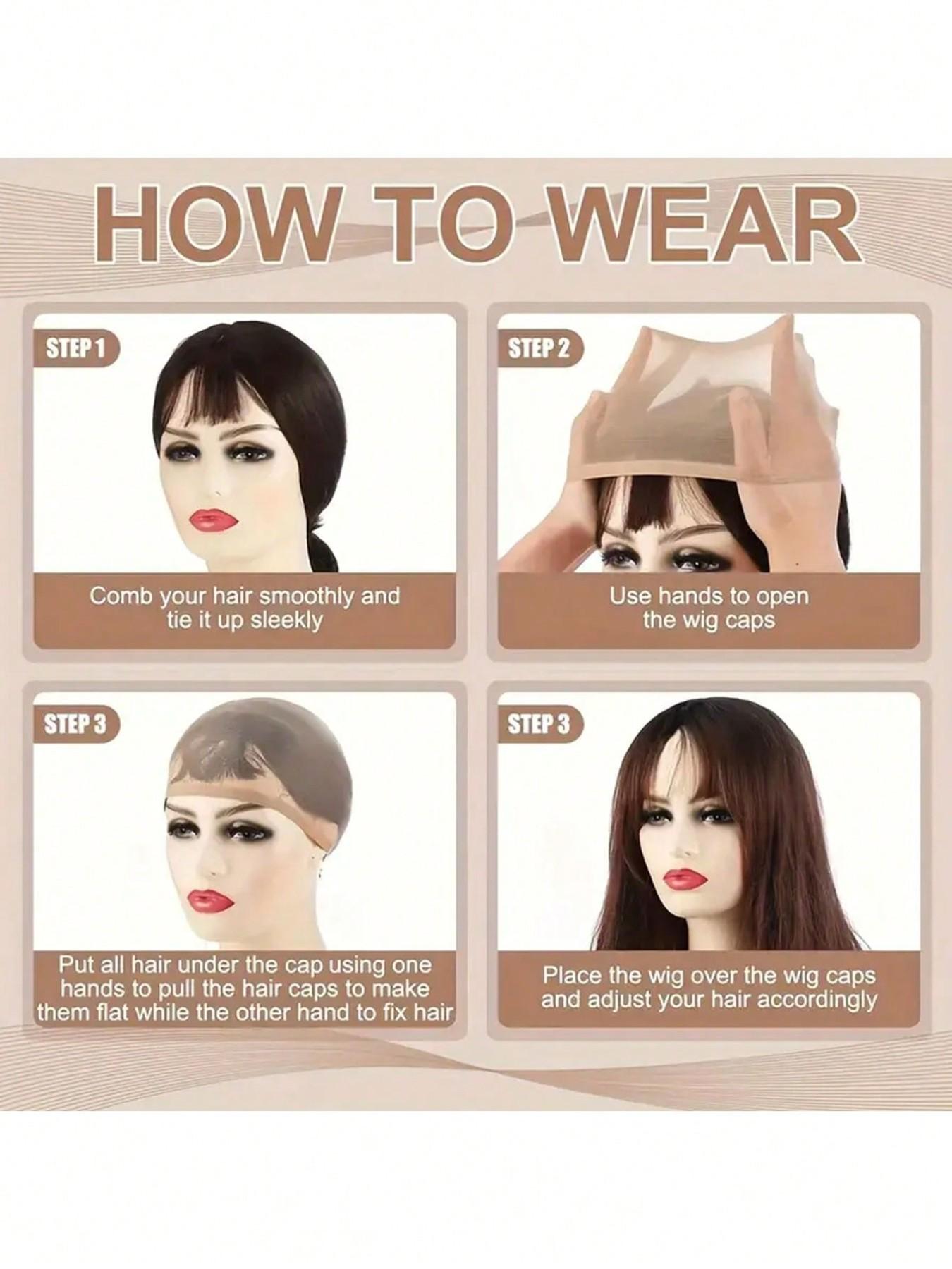 Wig cap, high elasticity, women's hair net wig net elastic net, closed-end hair net wig cap, wig elastic nylon wig cap women's and men's wig cap, suitable for parties, dress-up, wig tools