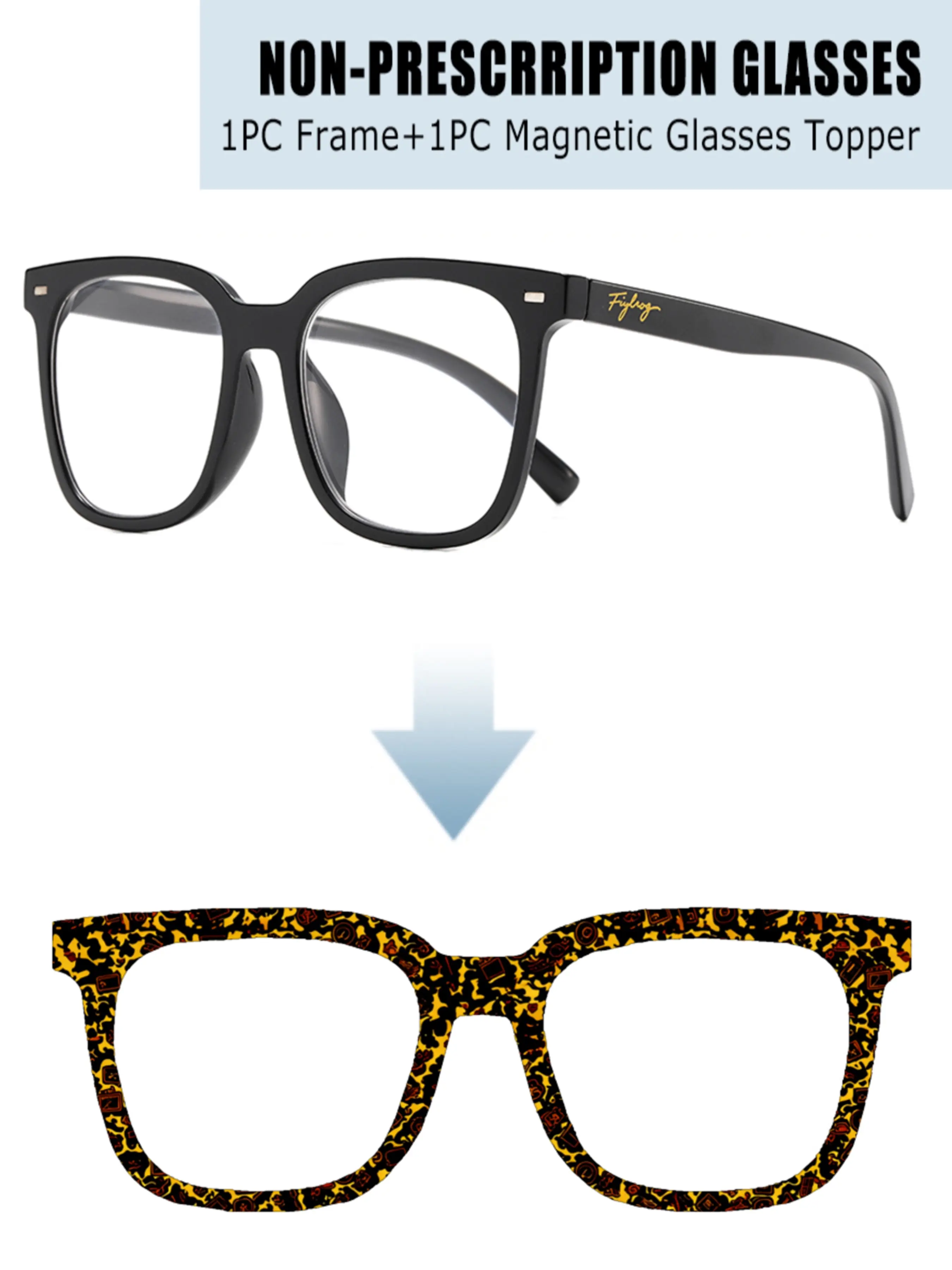 Black Frame Leopard Print 3