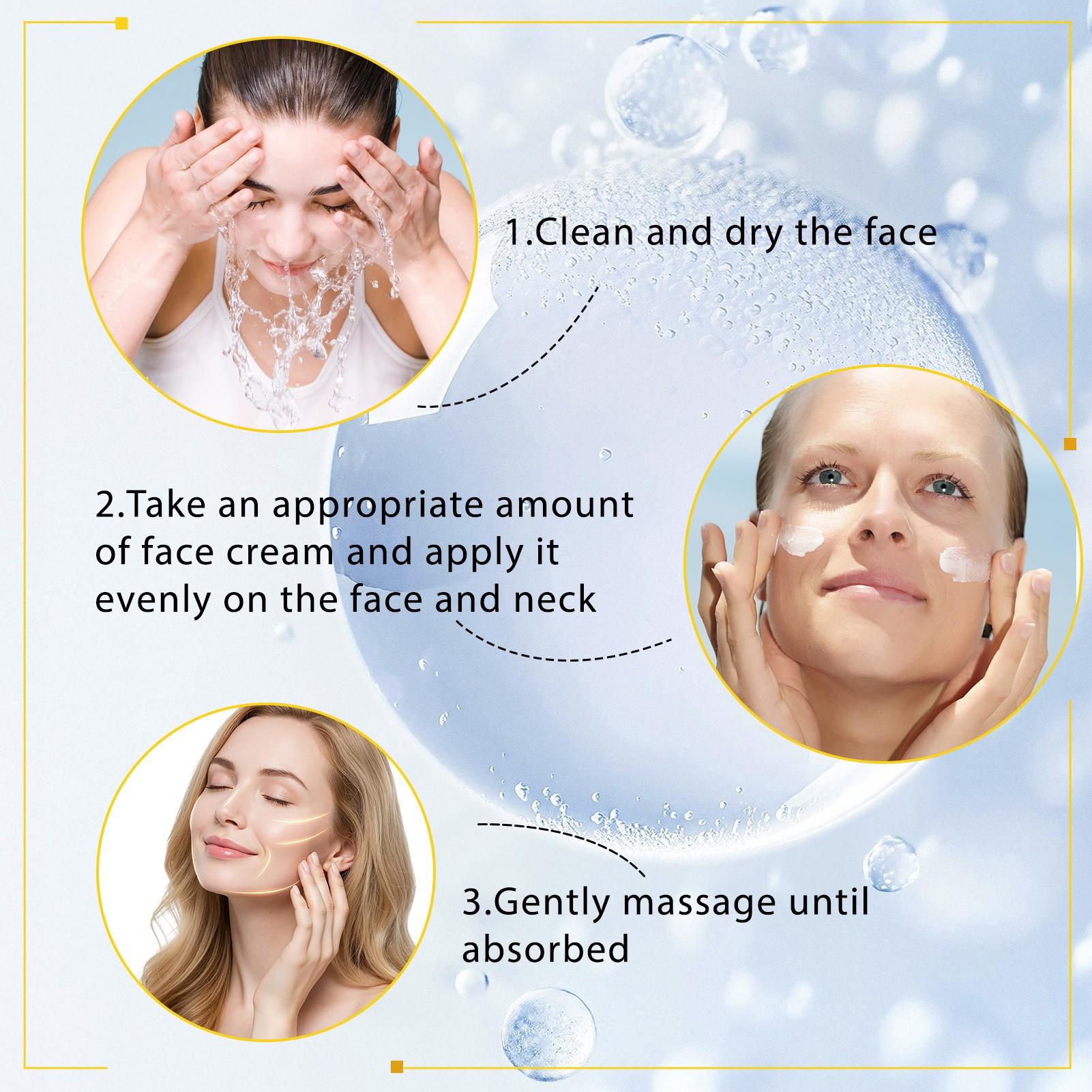 Four-Layer Hyaluronic Acid Moisturizing Cream, Anti-Wrinkle, Vitamin E, Niacinamide, Deep Hydration, Long-Lasting Moisture