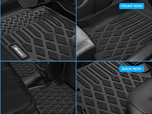 Nilight Floor Mats for Chevy Silverado GMC Sierra 1500 Crew Cab 2014-2018, Chevrolet Silverado Sierra 2500HD 3500HD 2015 2016 2017 2018 2019 All Weather Custom Fit Heavy Duty Floor Liners