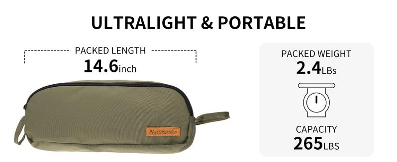 Naturehike YL08/09 Ultralight Camping Chair – 2.12 LBS Lightweight, Portable & Foldable with Anti-Sinking Feet – Ideal for Camping, Hiking & Travel outdoor backpack Folding Outdoorfun Hiking Essentials