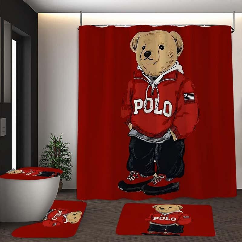 Shower Curtain Set, Modern Decorative Bathroom Decor, No-Drill Hooks Included, Multifunctional Bath Divider, Gift for Friends & Family