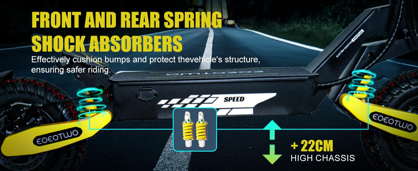 EOEOTWO electric scooter for adults, 25/40 miles long distance, maximum speed of 28 MPH, 1200W electric scooter foldable, 11-inch off-road tires, turn signal lights, double suspension and double brakes