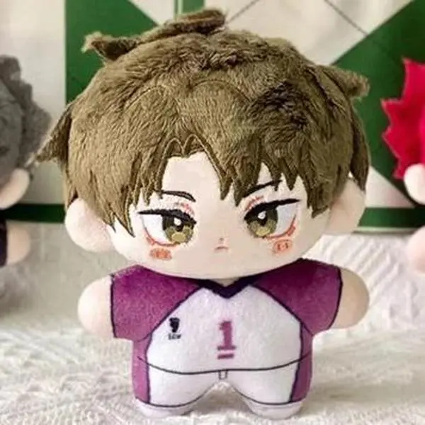 12cm Ushijima Wakatoshi Plush Dolls Pendants Mini Soft Keychain Bag Haikyuu Kotaro Bokuto Stuffed Doll Toys Kids Holiday Gift