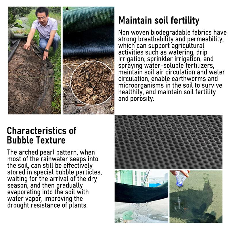 Biodegradable Tree Cover Ring Pad, Weed Control Landscape Geotextile, High Strength Polypropylene Composite Garden Fabric
