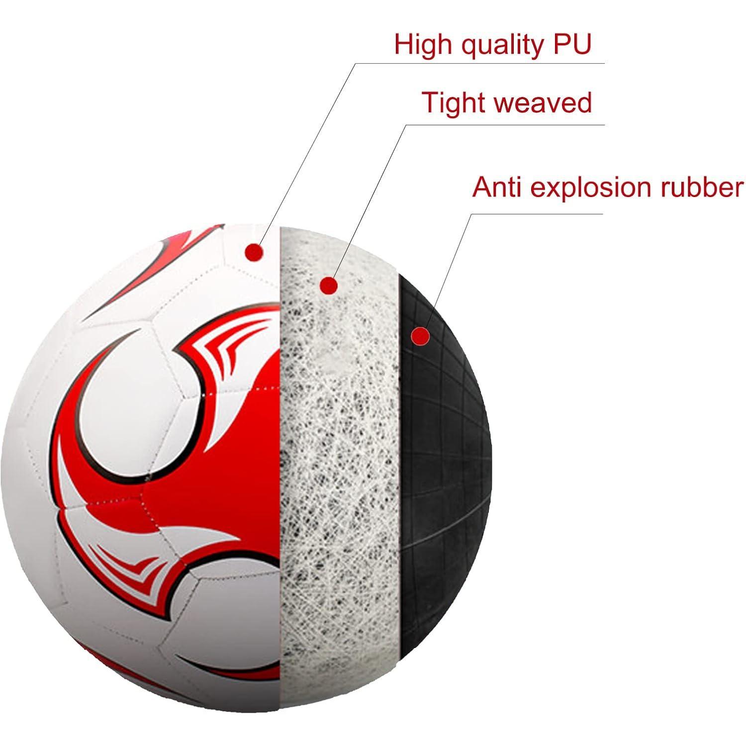 Soccer Ball Size 3,4,5 with Pump  Anti-Explosion Design Indoor Outdoor Suitable for  School  Practice or Boys Girls