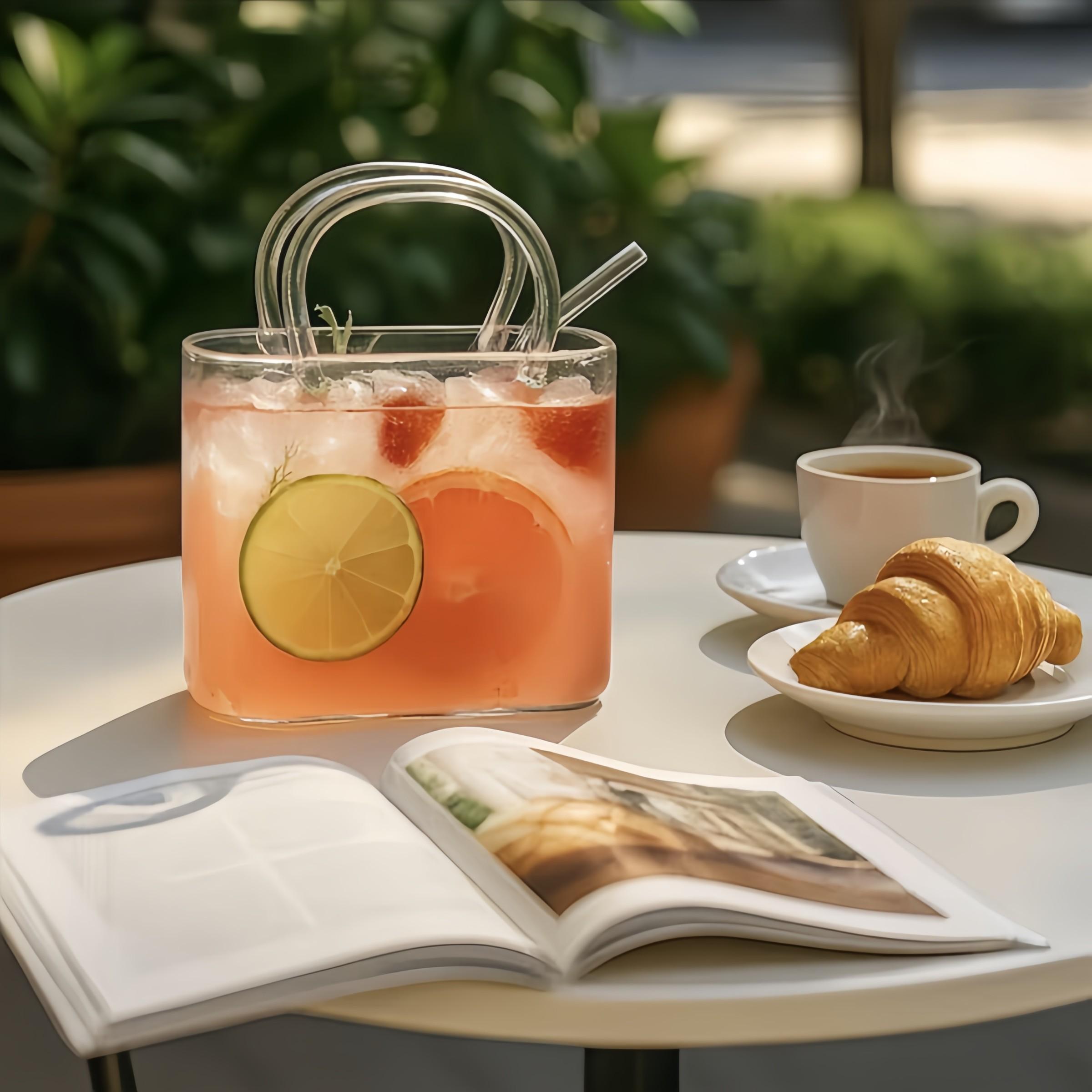 1/2/4 piece 26oz Creative Handbag Shaped Thick-Bottom Glass Cup, Food Grade Easy Clean Multi-Function Cup, 3-In-1 For Drink Fish Tank Vase, Party Birthday Christmas Gift For Women, Home Decor High-Appearance Cup