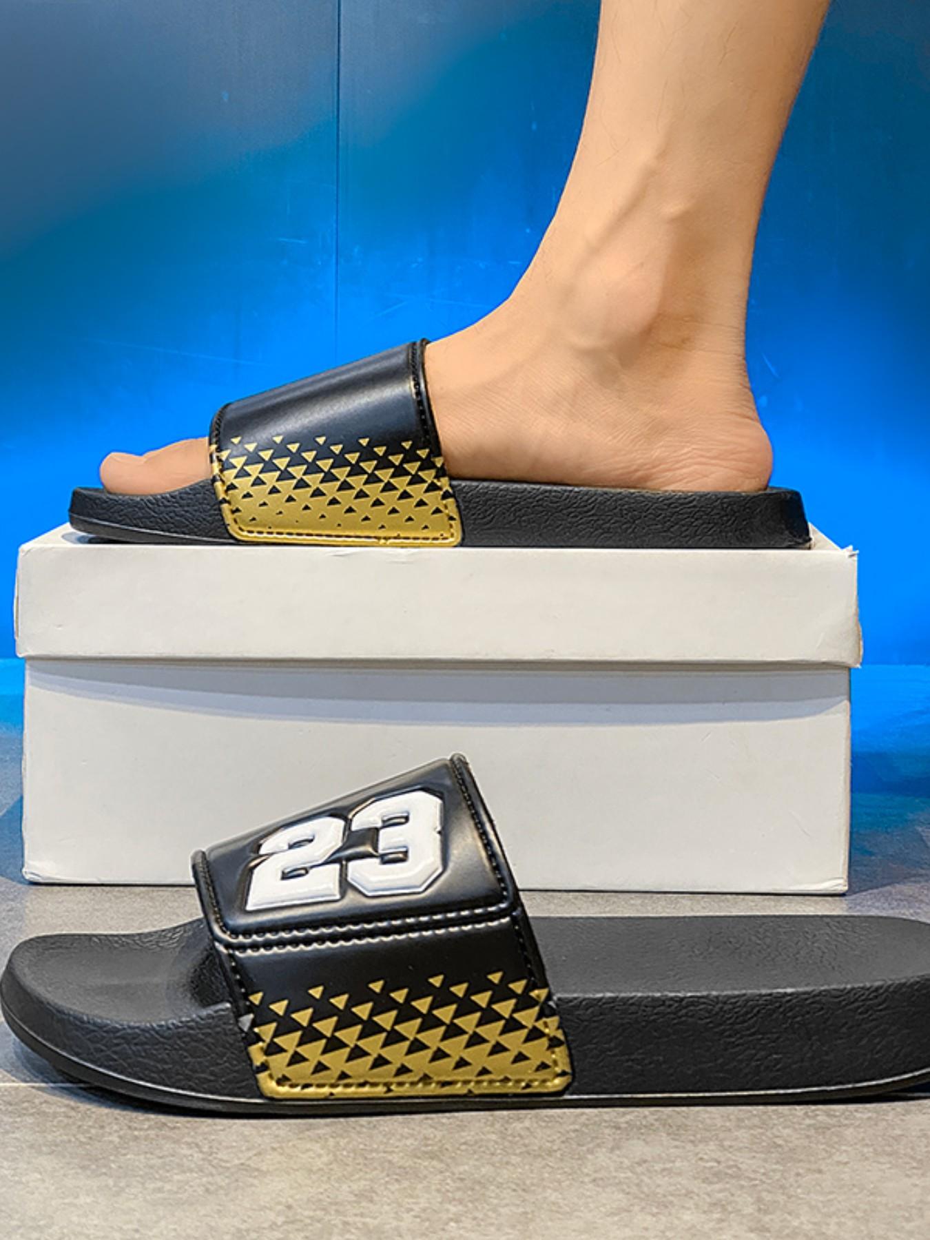 Men's Summer Comfortable Adjustable Velcro Slippers, Casual Beach Sandals, Suitable for Daily Wear and Relaxation, All Seasons