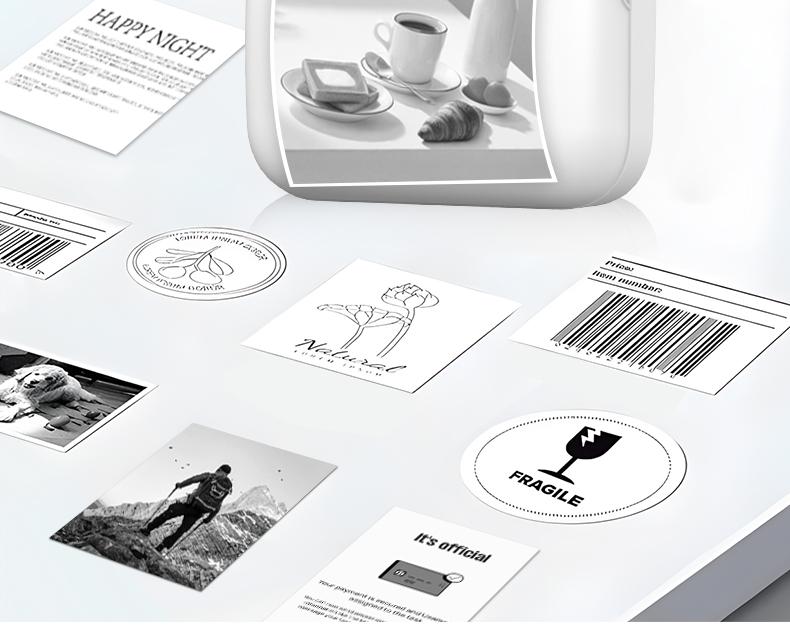 Mini Printer: Inkless Wireless Portable Design, Supports Photos Text Web Pages Bills, Perfect for Instant Printing Anytime Anywhere