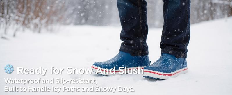 SUREWAY Men's Deck Boots Professional Non-Slip Fishing & Ankle Boating Boot Waterproof Rain Boots, Lightweight Neoprene Rubber Deck Boots SUREWAY Men's Deck Boots Professional Non-Slip Fishing & Ankle Boating Boot Waterproof Rain Boots, Lightweight Neoprene Rubber Deck Boots