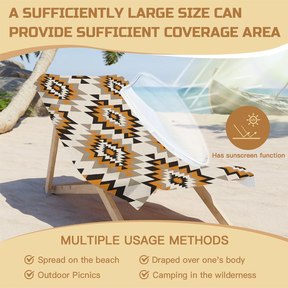 Southwestern/Boho/Aztec Geometric Digital Print Beach Towel, Quick Dry Pool Towel, Ideal for Camping & Bath, Perfect Gift for Beach Pool & Vacation Goers