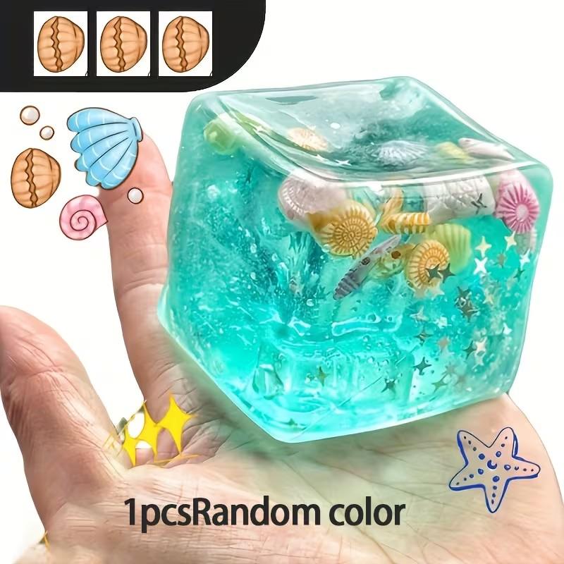 1pc Ocean Theme Fidget Gift, Stress Relief Fidgeting, Stress Relieving Accessory, with Seashells & Stars,Realistic Squeezeable,Durable,Birthdays, Parties