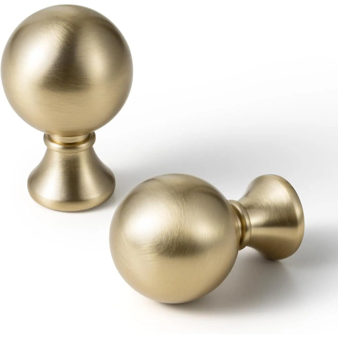Goo-Ki 6 Pack Cabinet Knobs Champagne Bronze Drawer Knobs Solid Zinc Alloy Kitchen Hardware - Modern Dresser Knobs Single Hole/Screw Bar Cabinet Pulls,9589UBR-DAN
