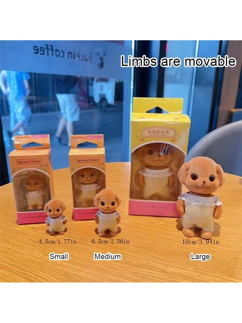 Sylvanian Families Vip Dog Doll, Adjustable Limbs Miniature Figurine, Desktop Decoration, Random Style Packaging, Collectible Toy