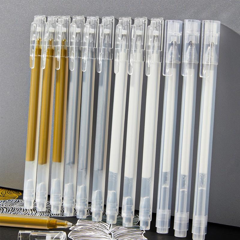 9pcs Graffiti Pen Set, Gold Silver Highlighter Pens, Student Drawing Sketching Tools, DIY Stenciling Markers