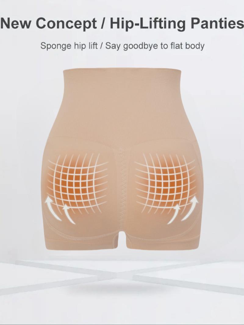 Women Butt Lifting Padded Seamless Shapewear Shorts, Hiigh-Waist Tummy Control Pants, Comfortable Tight Fitness Pants With Removable Sponge Pad,Anti-Sagging Briefs,Butt Booster, Bottom Lifting Panties, Stretch Underpants, Sexy Buttock Enhancer