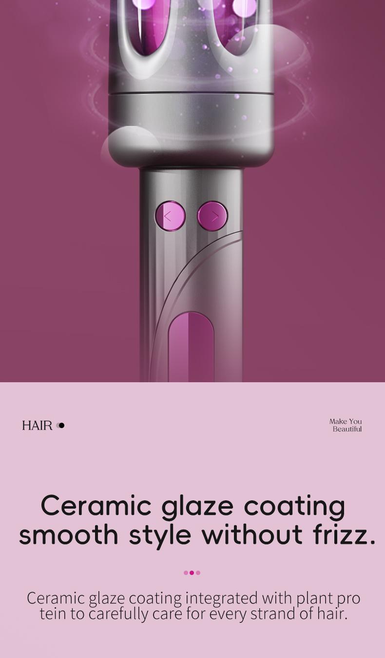 Automatic Hair Curler, 33mm Home Spinning Curling Iron, Negative Ion Automatic Curling Wand, 4 Temperature Modes, For Women's Hairstyles, Valentine's Day Gift, Automatic Curling Iron, Hairdressing Products