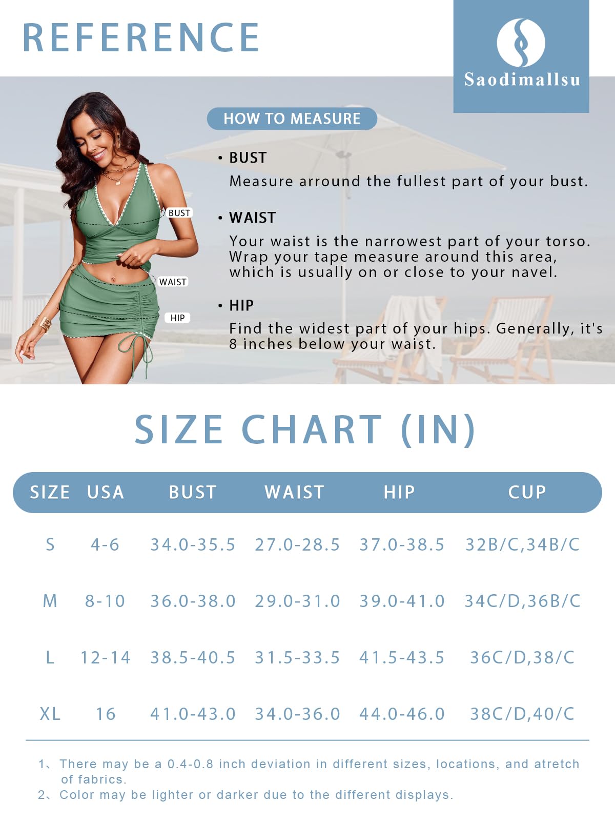 FISOEW Womens Tummy Control Tankini Swimsuits 2 Piece V Neck Criss Cross Drawstring Skort Bottom Bathing Suits Swimming Tankinisuit High Waist Swimwear