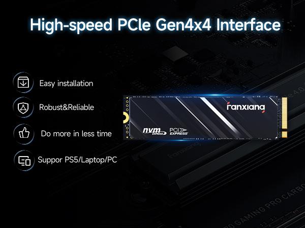 FANXIANG S690Q 1TB M.2 NVMe Internal SolidState Drive(SSD) PCIe 4.0 for PS5, Up to 4800 MB/s
