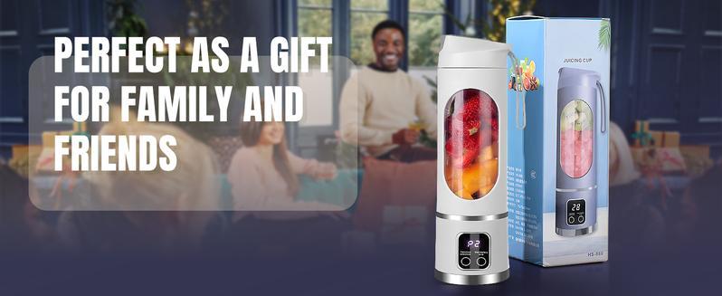 Top Selling Digital Juicer  Dual 1500mAh Batteries and 12 Blades, Three Speed 450ml, Food Friendly, Suitable for Baby Food and Daily Healthy Drinks, Making Milkshakes, Fruit Drinks, etc friend sister Anime-Style Holding Pumpkin Statue  Candy bf   Gift mom