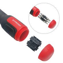 SHARDEN Ratchet Screwdriver 13-in-1 Ratcheting Screwdriver Set with Torx Security, Flat Head, Phillips, Hex, Square, and 1/4 Nut Driver