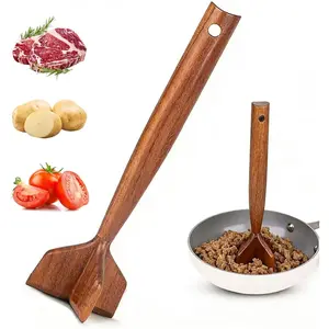 Meat Chopper,11 Inch Ground Beef Masher & Hamburger Smasher & Potato Masher