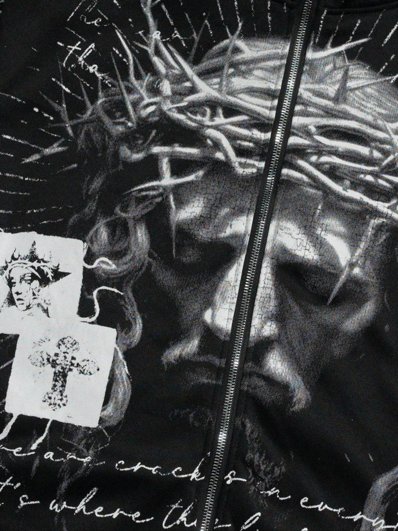 Men's Street Style Rhinestone Decor Windproof Hat, Two Hats with Pockets and Zipper Design, Fall & Winter Wear