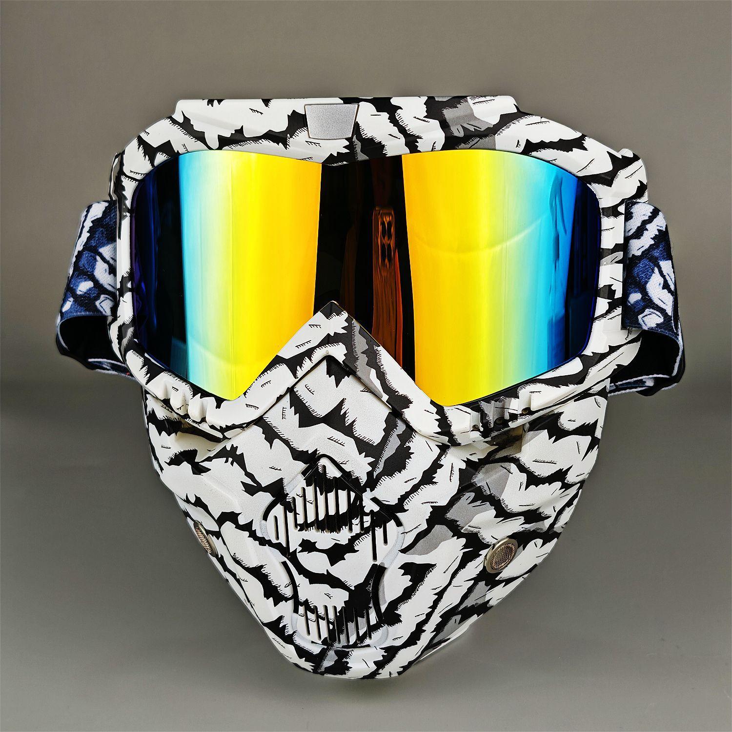 1pc Nafeib Ski Goggles, Outdoor Cycling Mask, Tpu Sports Motorcycle Windproof Protective Eyewear, Adjustable Nose Pad, Headband Included