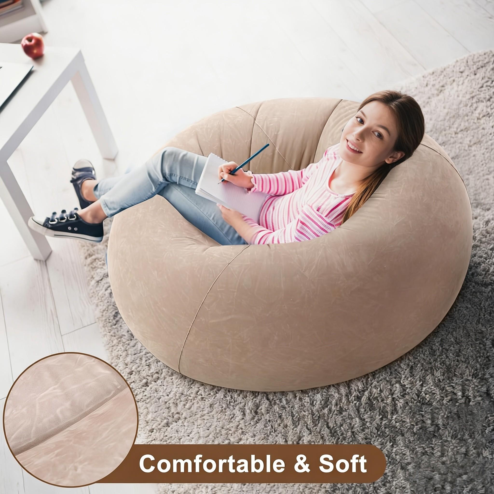 Large Inflatable Sofa Chair, PVC Material Bean Bag Couch, Living Room Furniture, Outdoor Camping Sofa, Comfortable Lazy Lounge Seat