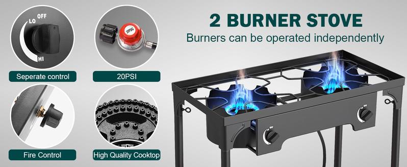 #TikTokShopRestock GEEKHOM Propane 3 Burner Camp Stove Outdoor High Pressure Propane 2 Burner Adjustable PSI Regulator and Steel Braided Hose With Removable Legs #TikTokShopRestock GEEKHOM Propane 3 Burner Camp Stove Outdoor High Pressure Propane 2 Burner Adjustable PSI Regulator and Steel Braided Hose With Removable Legs