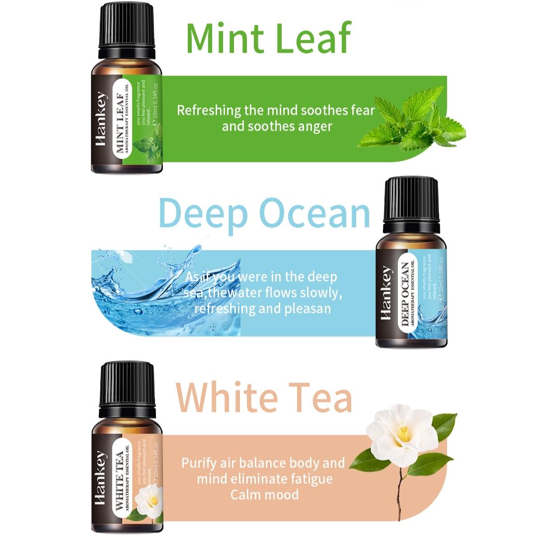 8pcs 10ML Aromatherapy Essential Oil Set, Yoga Oil Plant-Based, Suitable for Humidifiers Diffusers, Fruit Flower Scents, Jasmine Lavender Rose