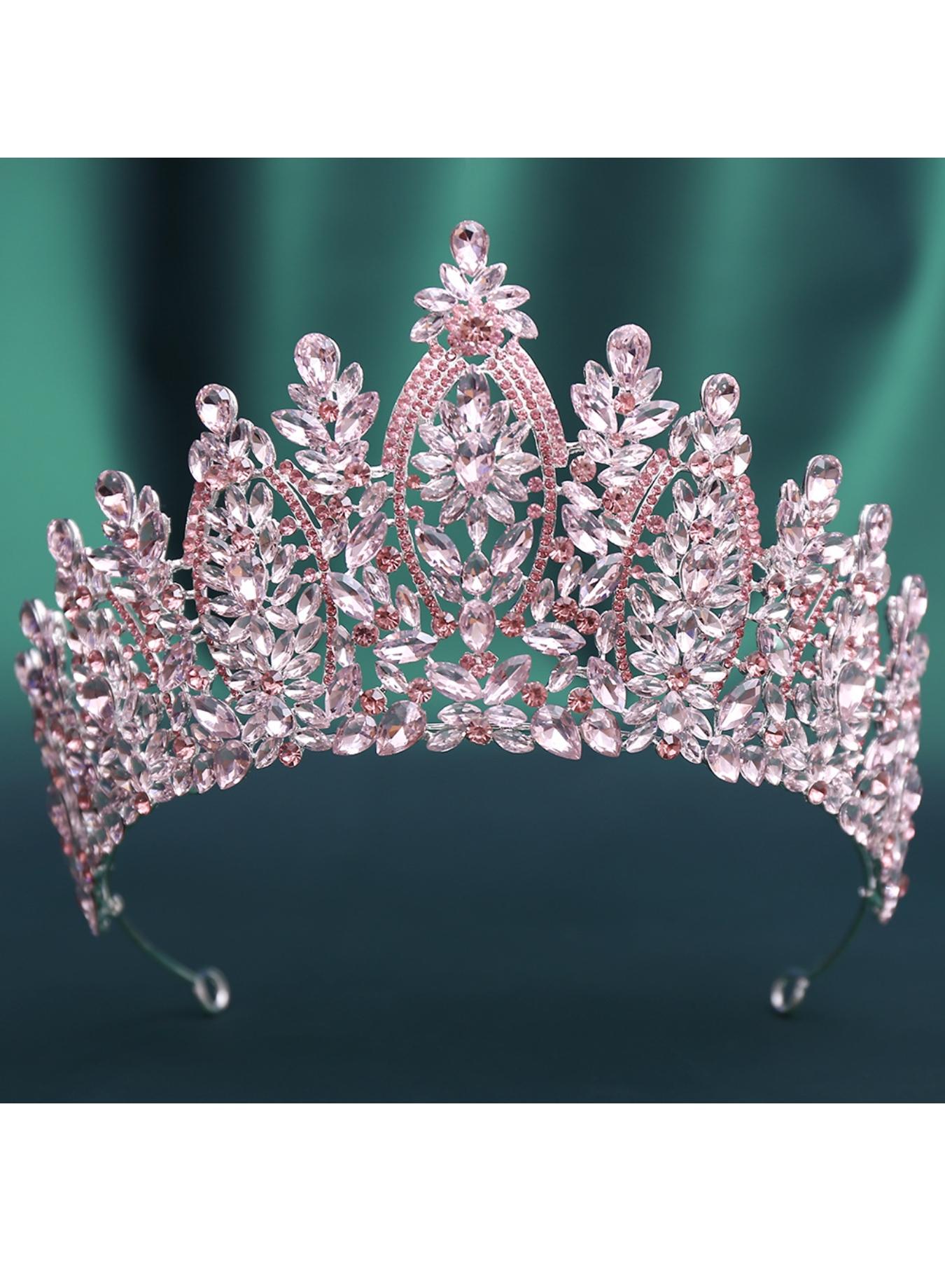 Baroque European and American beauty pageant bridal crown tiara alloy crystal wedding headband hair accessories crown