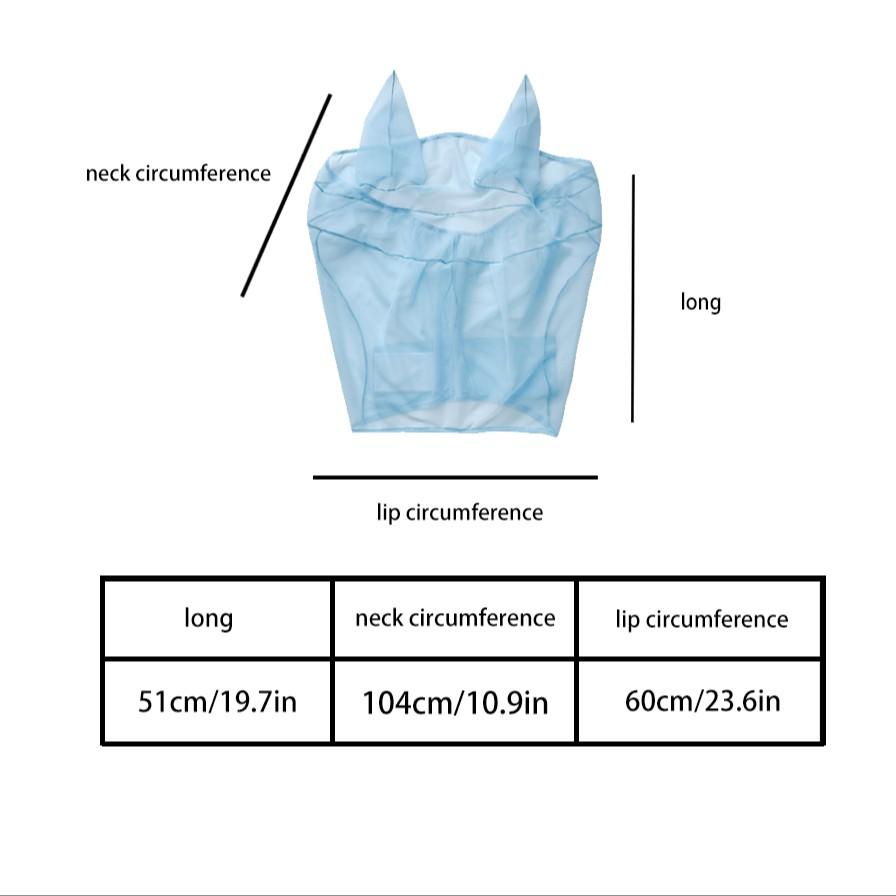 Horse Fly Mask, Sun Protection Windproof Sand Dust Prevention, Elastic Non-Irritating Horse Riding Head Cover, Equestrian Gear