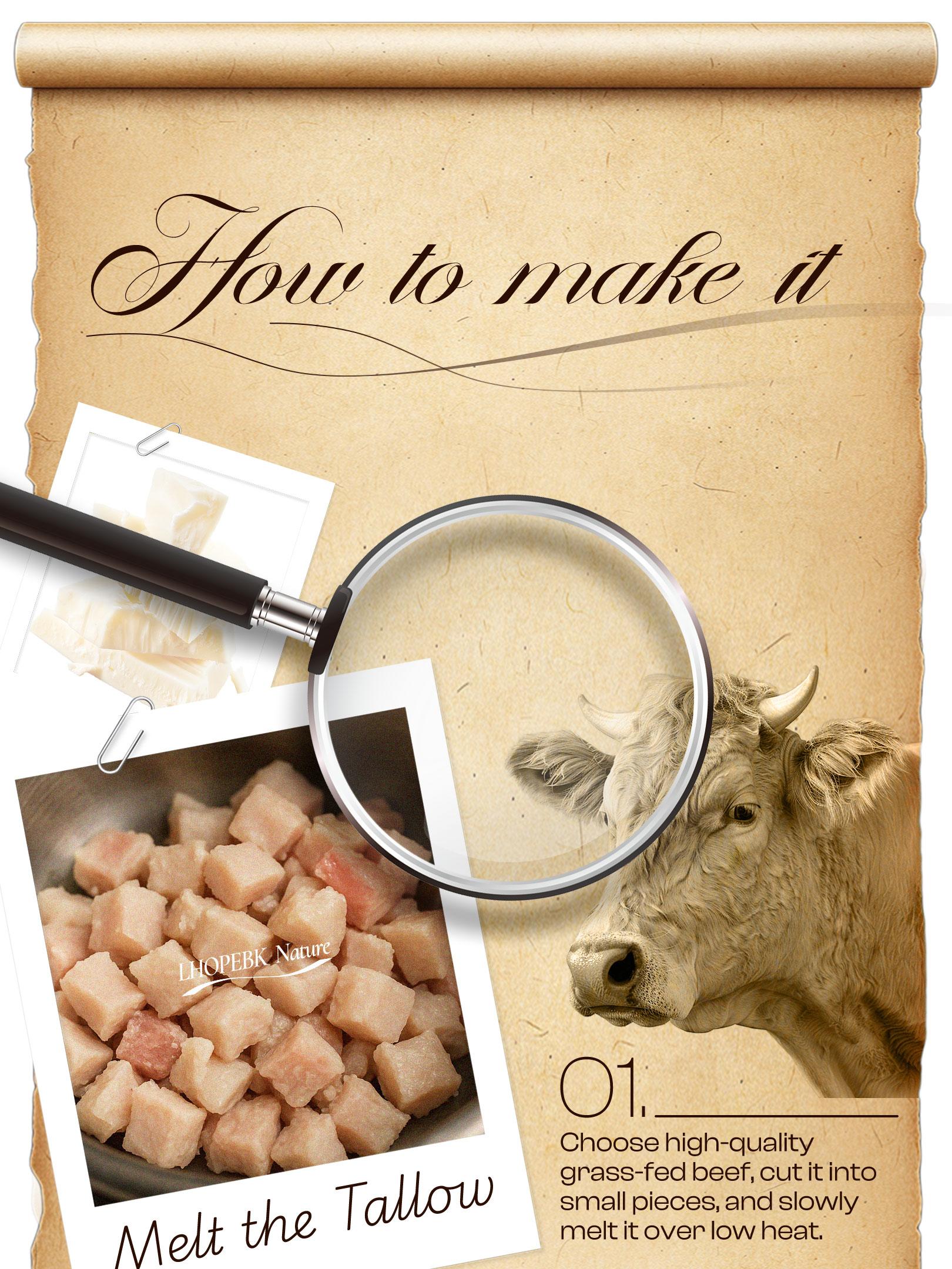 【Highly Recommended】Organic Grass-Fed Tallow & Raw Honey Balm — Intensely Nourishing Cream for Soft, Glowing Skin — Handcrafted with Care