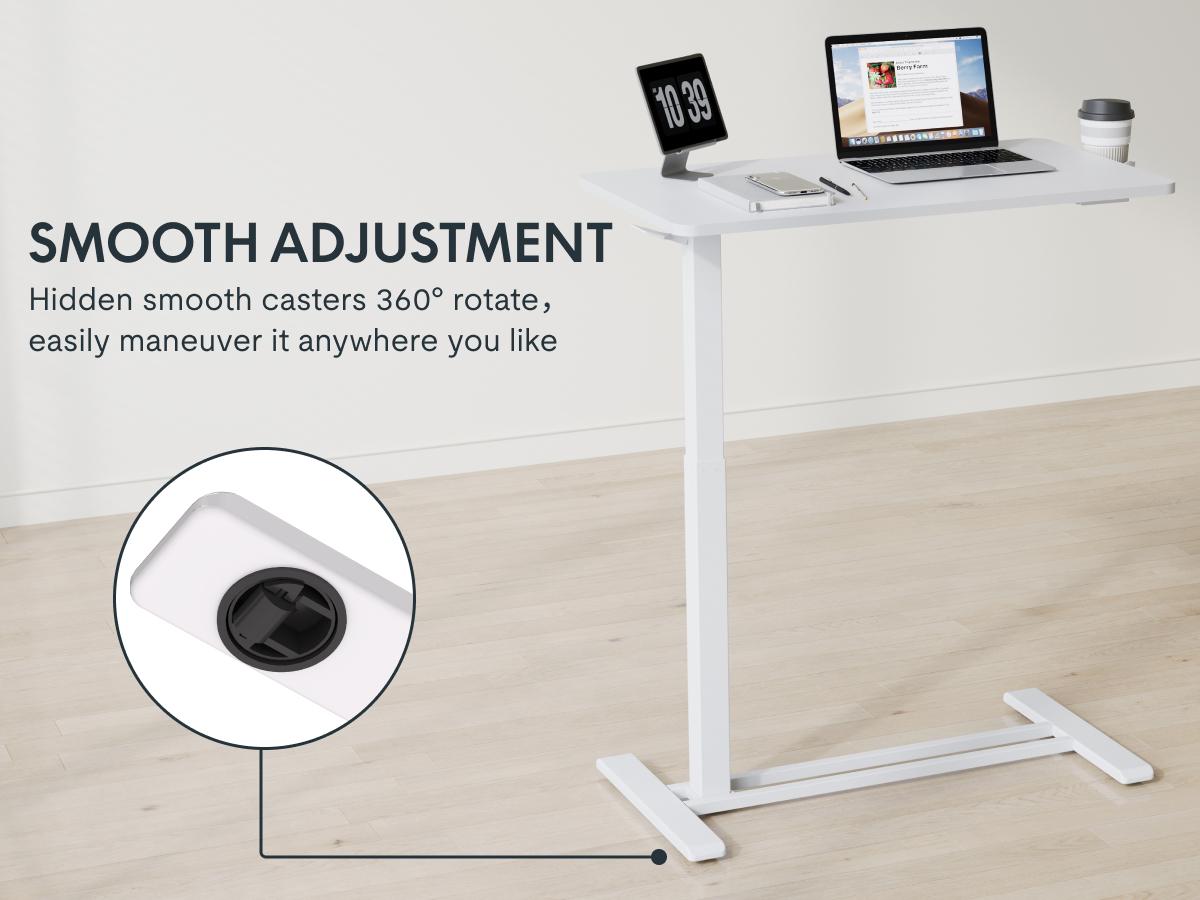 【SummerVibes】H7 Mobile Adjustable Bedside Table, Standing Desk with Wheels, Rolling Laptop Desk Cart & Portable Computer Workstation for Hospital, Home Office, Bedroom, Living Room, Dorm, and Small Spaces, Reading Studying, Gas Spring tiktokshopspringglow 【SummerVibes】H7 Mobile Adjustable Bedside Table, Standing Desk with Wheels, Rolling Laptop Desk Cart & Portable Computer Workstation for Hospital, Home Office, Bedroom, Living Room, Dorm, and Small Spaces, Reading Studying, Gas Spring tiktokshopspringglow
