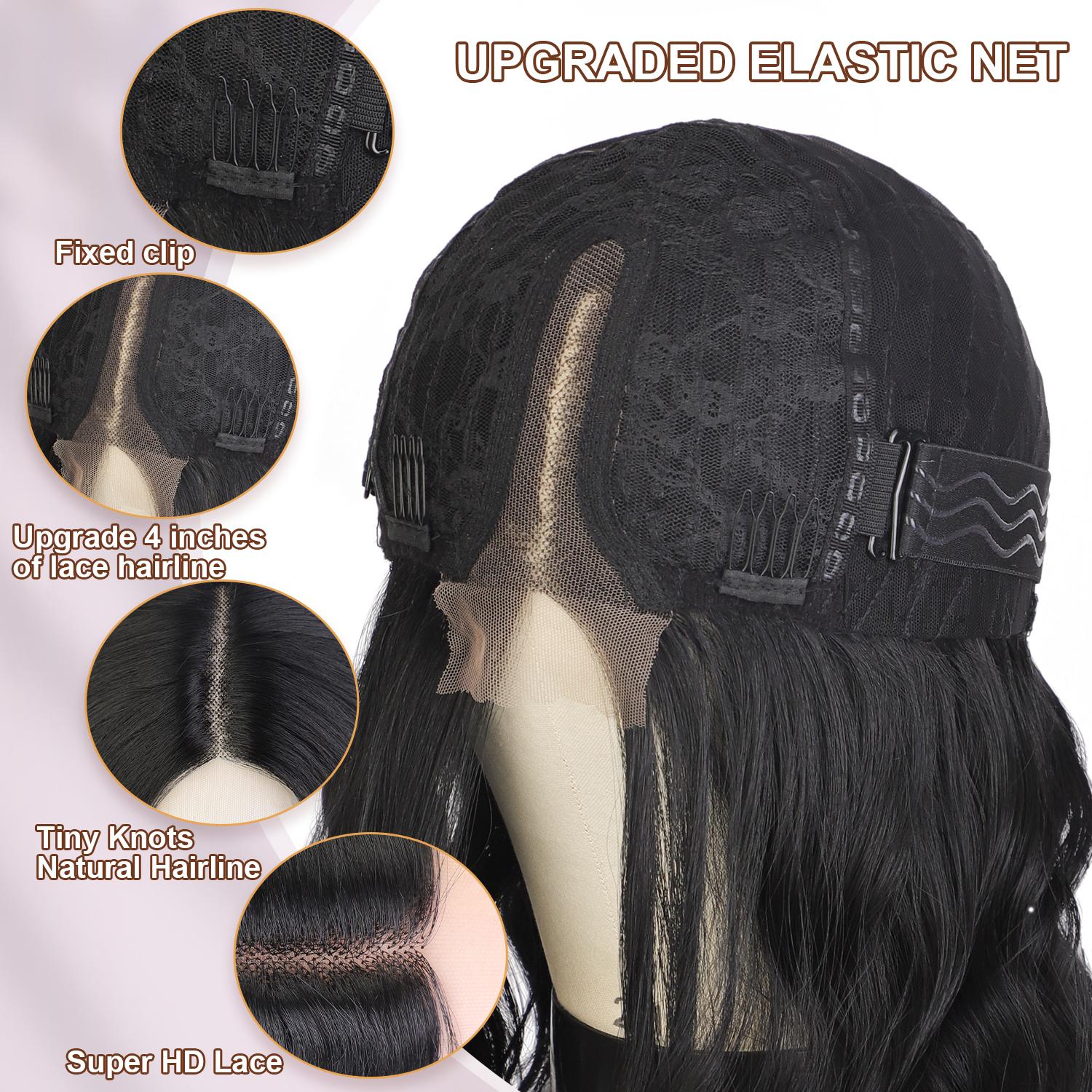 Brown Highlight Short Wavy Wig for Women Lace Hairline Bob Style Synthetic Heat Resistant - Natural Appearance for Everyday Hairstyle 14 Inch front vibes Brown Highlight Short Wavy Wig for Women Lace Hairline Bob Style Synthetic Heat Resistant - Natural Appearance for Everyday Hairstyle 14 Inch front vibes