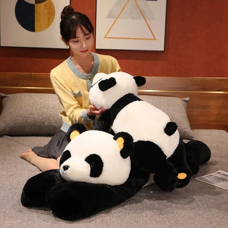 50cm Giant Panda Plush Toys Soft Sleep Pillow Cartoon Animal Bear Stuffed Baby Doll Classic Kids Birthday Christmas Gifts