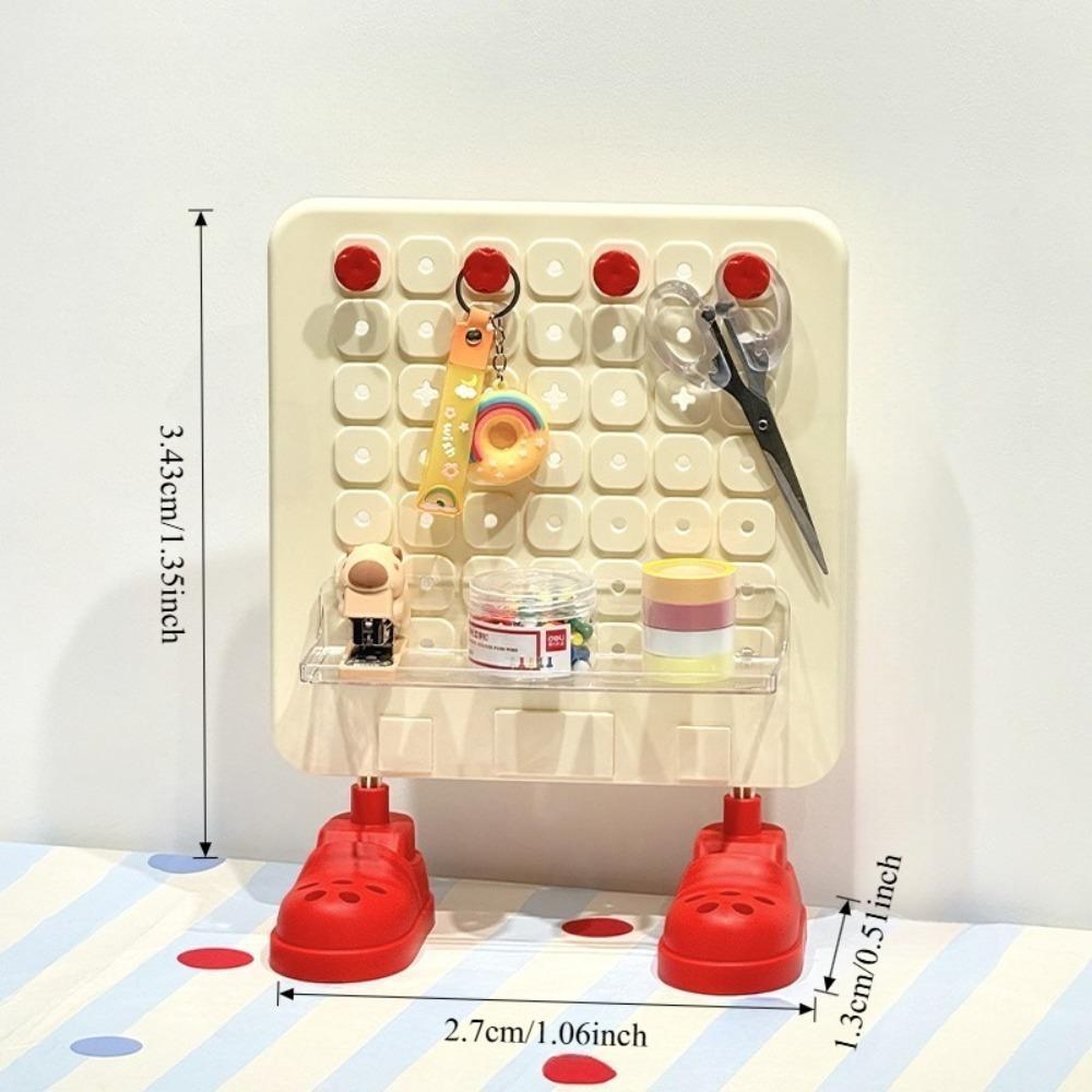 Household multi-functional pegboard entrance desk wall organizer, simple pegboard for kitchen and bathroom walls, sundries storage rack