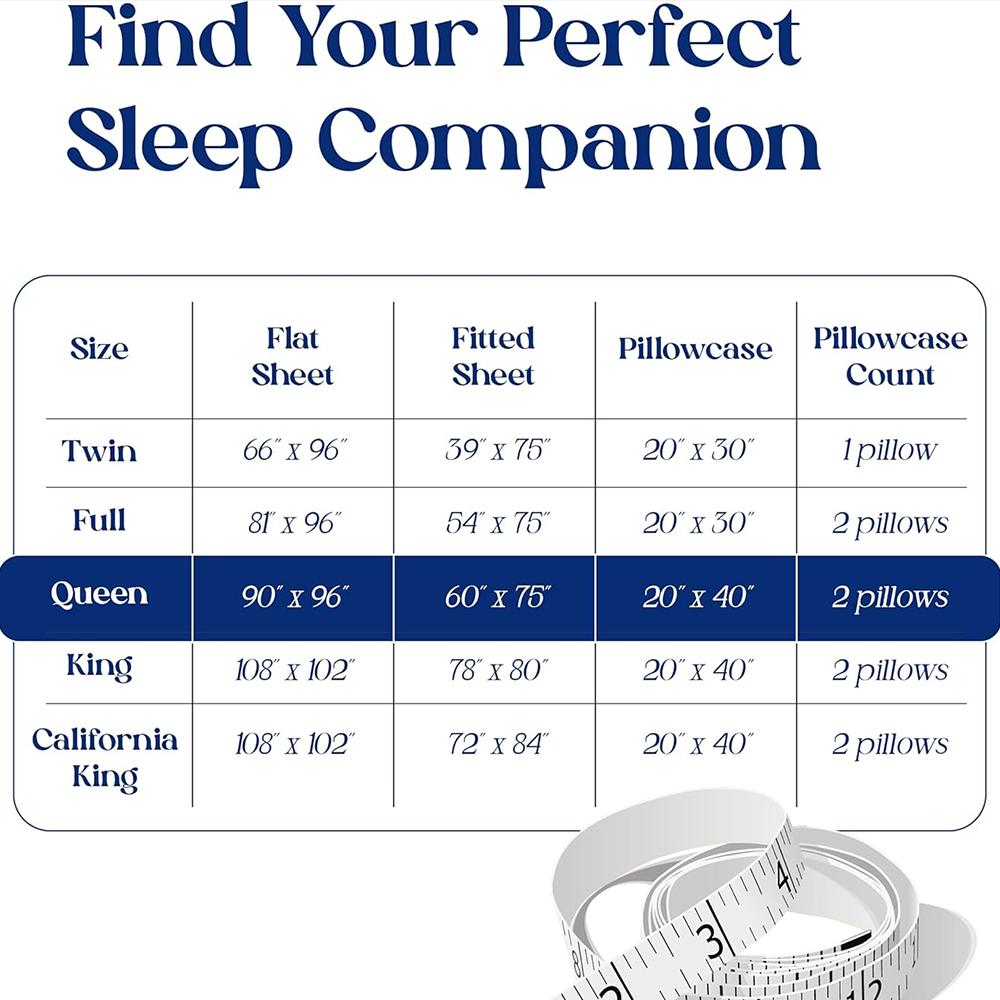 3/4PCS Extra Deep Pocket Bamboo Sheets Sets- Breathable & Cooling Bamboo Blended Bed Sheets-Sheet & Pillowcase Set, - Hotel Luxury Bed Sheet Set - Soft, Wrinkle Free & Comfy - Deep Pocket Twin/Full/Queen/King Sheet Sets