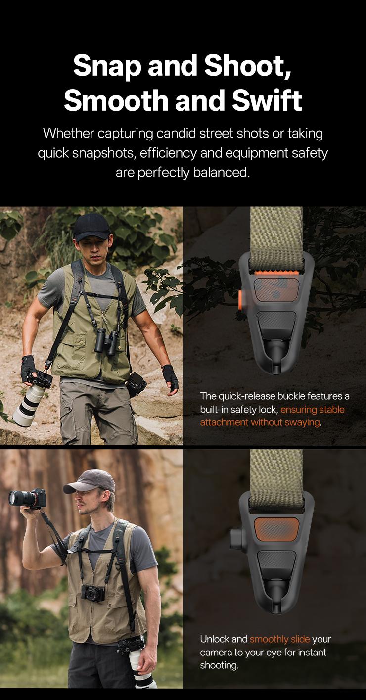 PGYTECH Camera Strap Master for Muti Cameras, Dual Shoulder Camera Straps