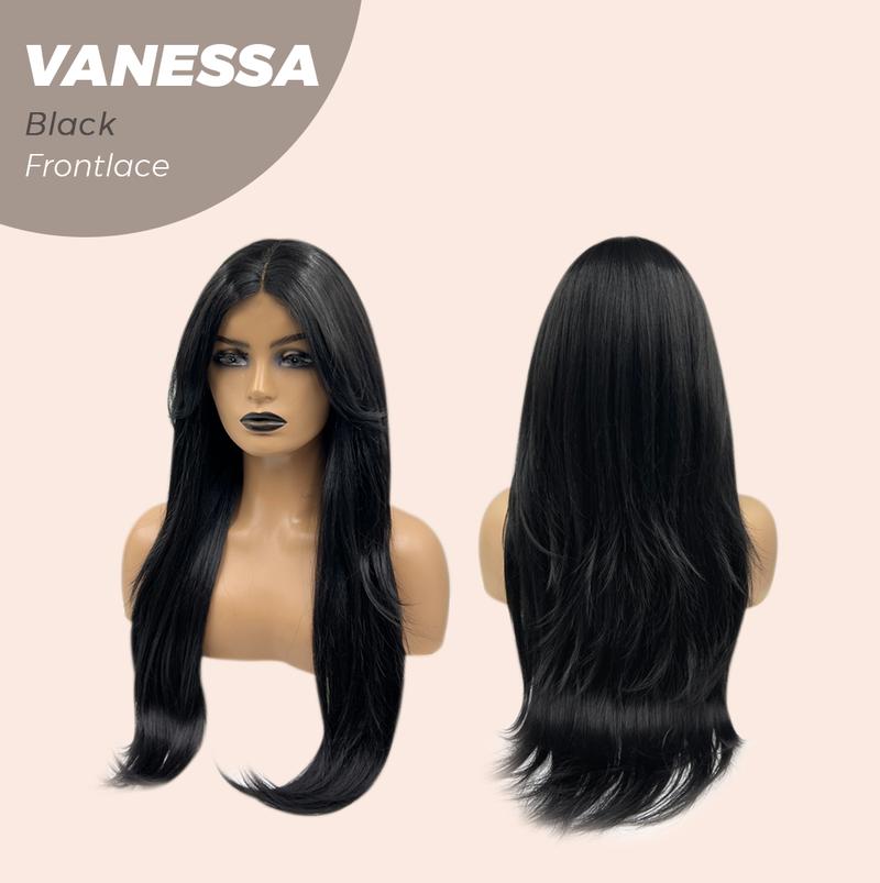 JBEXTENSION 26 Inches Curly Fashion Women Pre-Cut Frontlace Wig VANESSA LACE