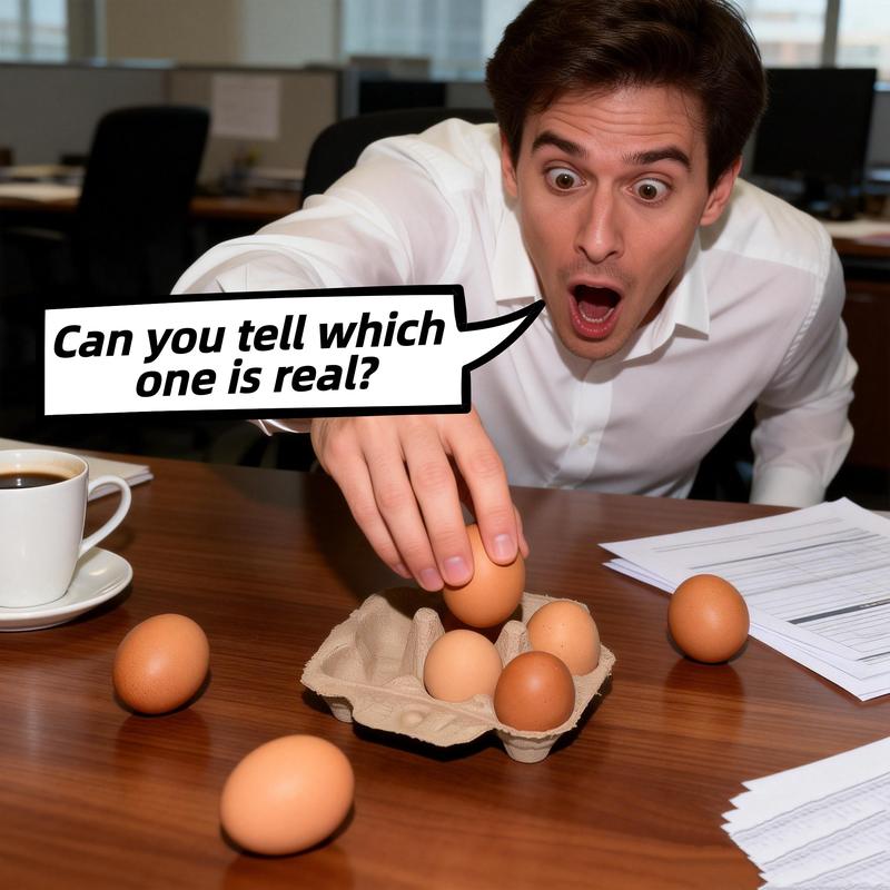 6 Realistic Fake Eggs Prank Toys, Wooden Egg Joke Gifts, Kitchen Funny Prop, Guess Which One Game, April Fools' Day Props