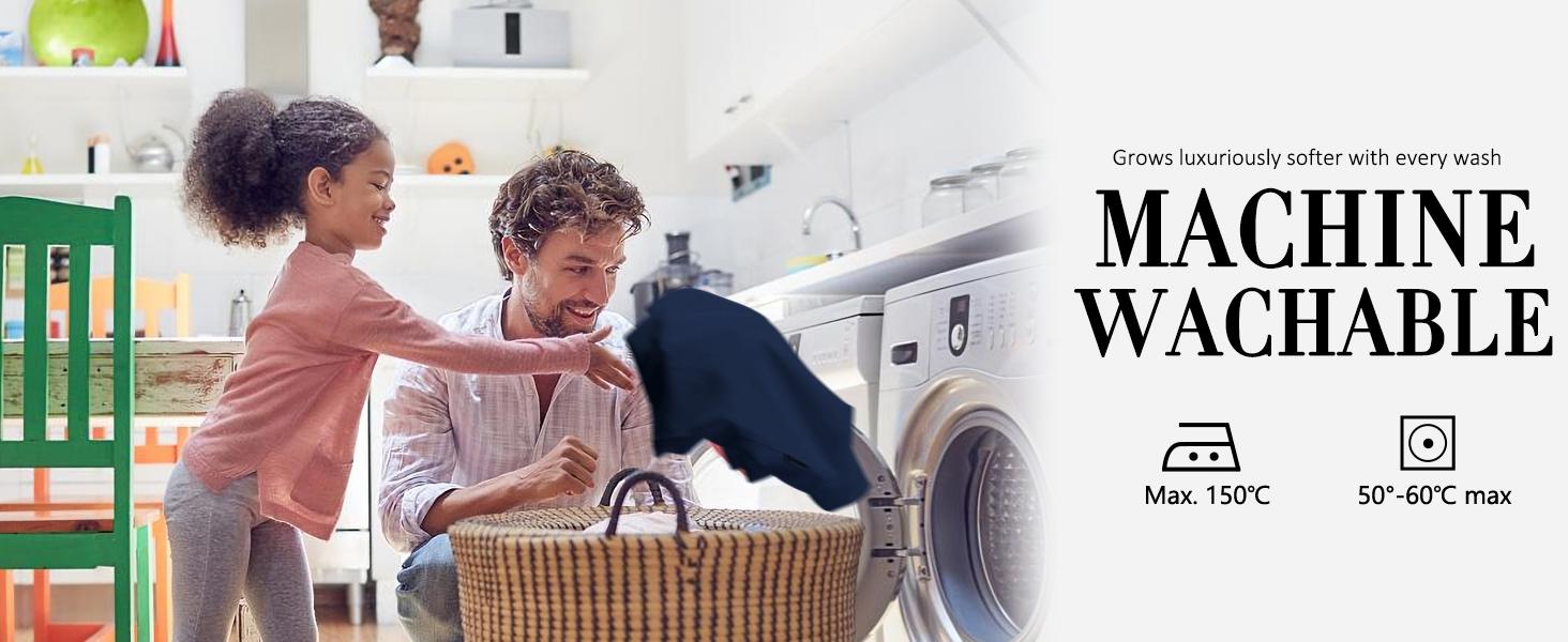 100% Natural Bamboo Linen Pillowcases 2Pcs, Breathable Pillow Covers with Envelope Closure,temperature regulating, Skin-friendly, Christmas gift idea