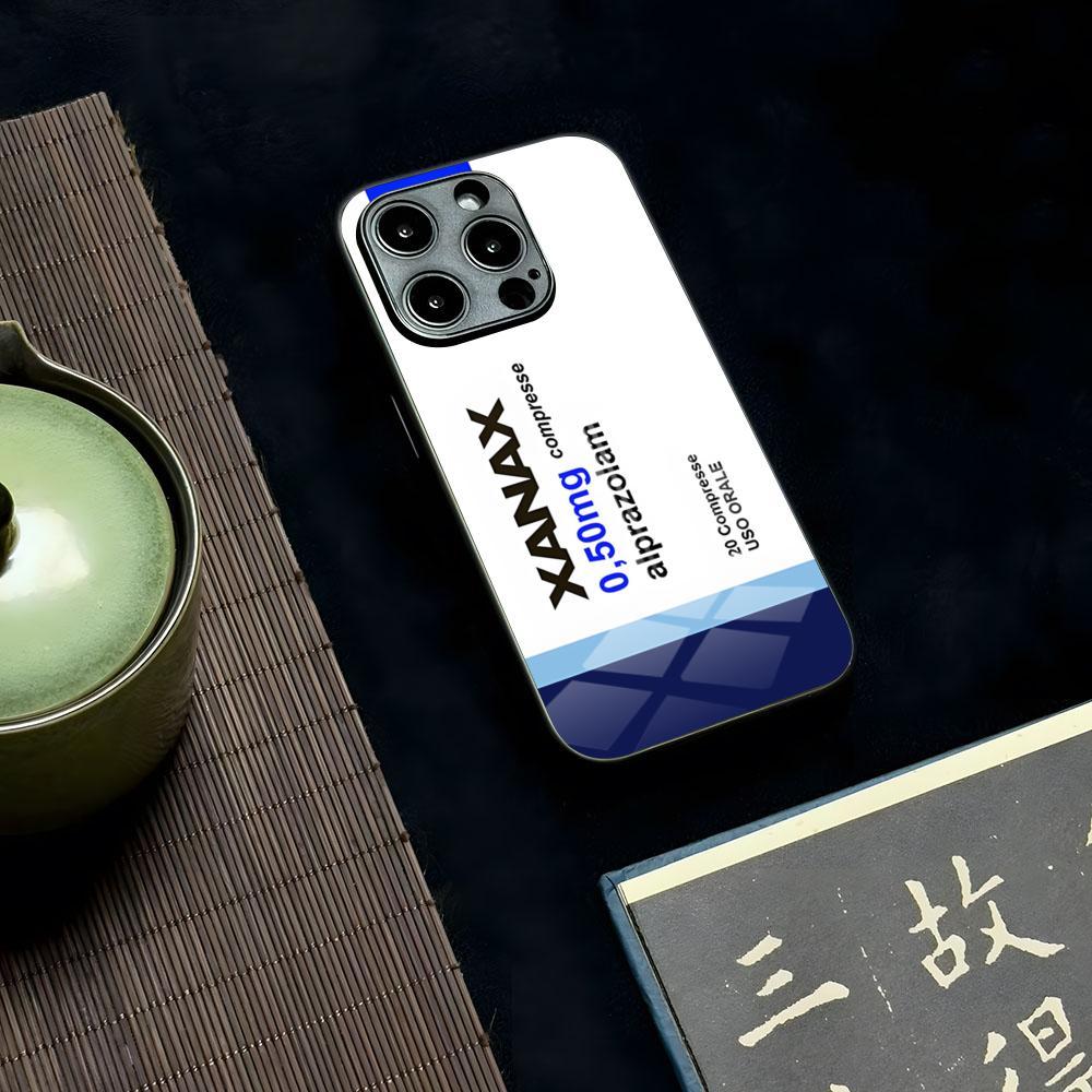 XANAXS Pattern Phone Case for Iphone 17 air 16 15 13 12 14 11 Pro Max Mini X Xr Xs 8 7 Puls 6 glass luxury coque