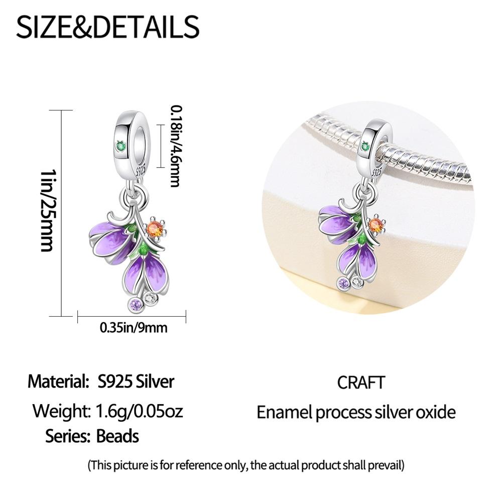 Spring Series Charms 925 Sterling Silver Butterfly Dragonfly Pink Daisy Pendant Beads Fit Original Bracelets DIY Jewelry