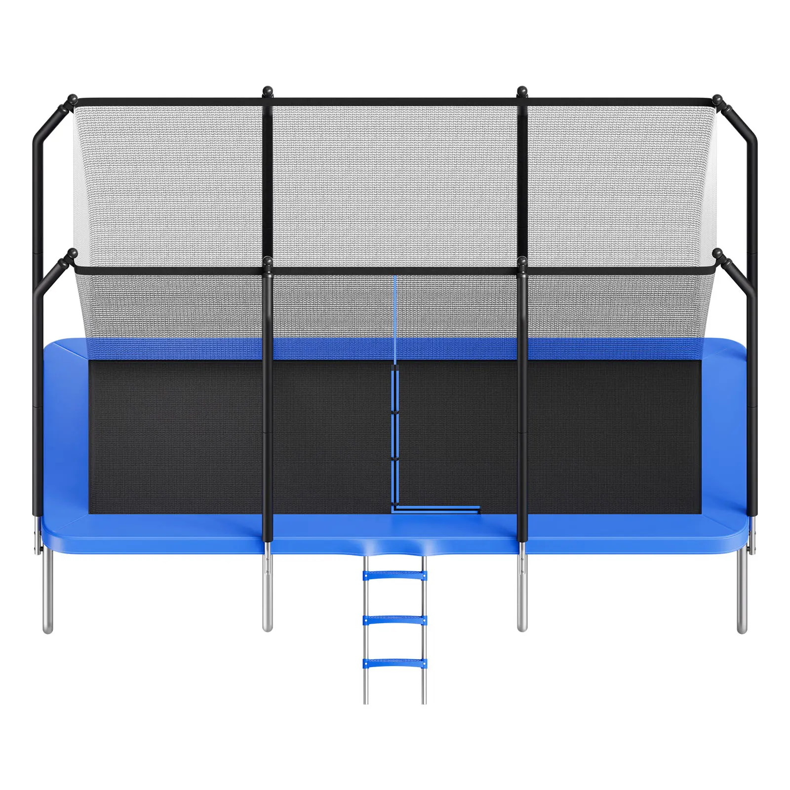 Outdoor Trampoline, 8 x 14FT Rectangle Trampoline, ASTM Approved Recreational Trampolines with Enclosure Net, Max 265 lbs Weight Capacity, Anti-Rust Rectangular Trampolines for Kids & Adults