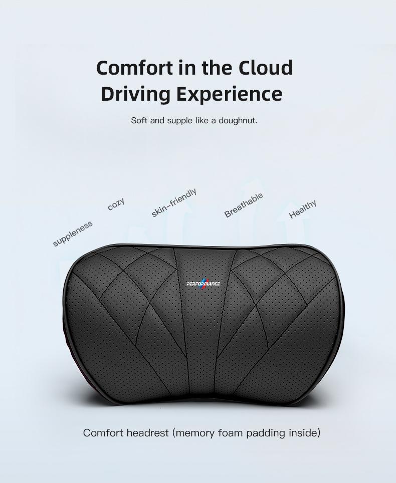 Car Memory Foam Headrest For BMW Performance F25 F26 F15 F16 E90 E91 E92 E60 E84 G22 G32 F13 F36 G30 G20 G11 G12 F80 F82 F90