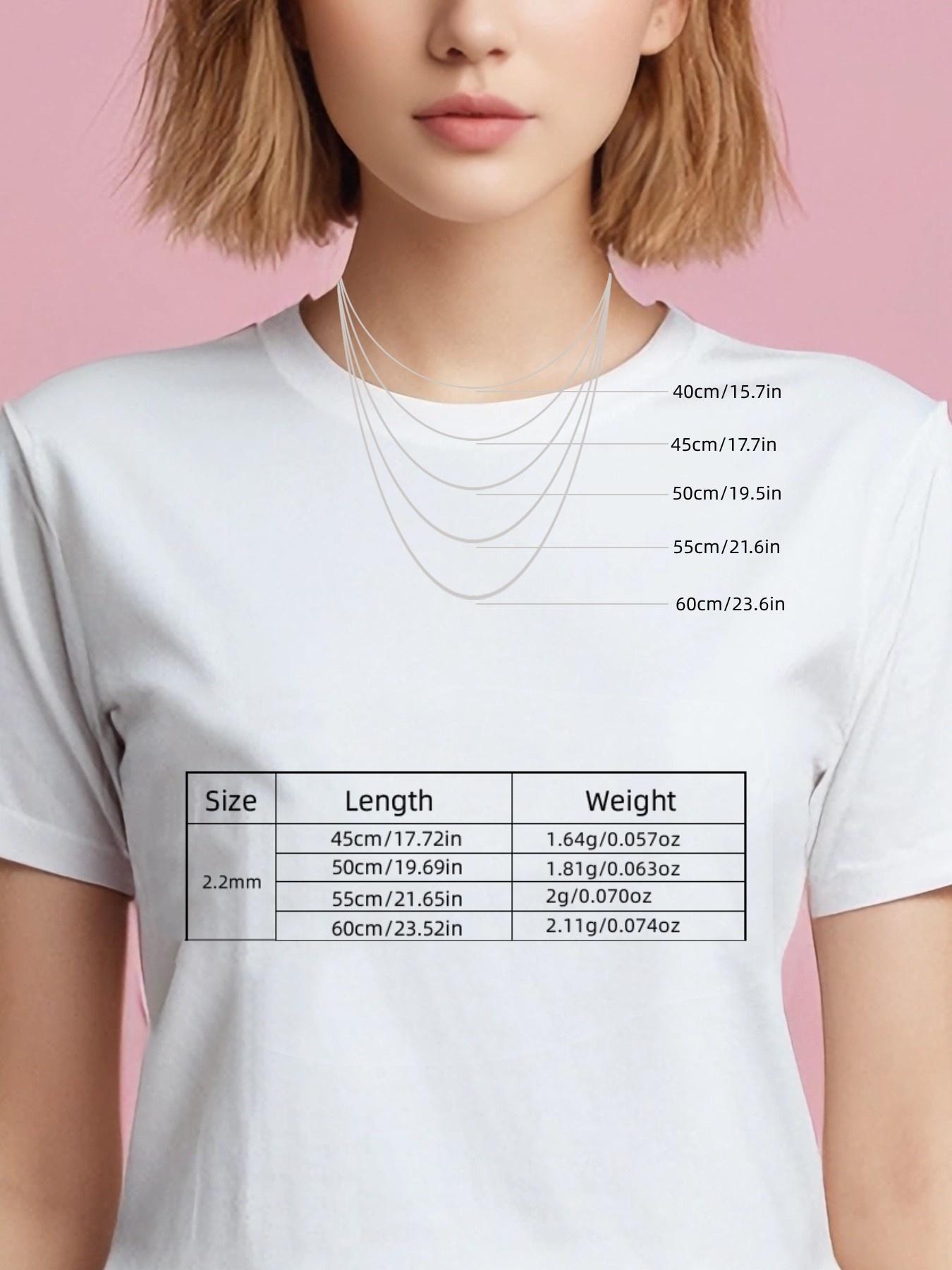 S999 Sterling Silver Minimalist Chain Necklace Exquisite Trendy Pendant for Women & Girls, Fashion Jewelry for Party, Daily Clothing Decor, Trendy All-match & Exquisite Jewelry for Birthday Gift