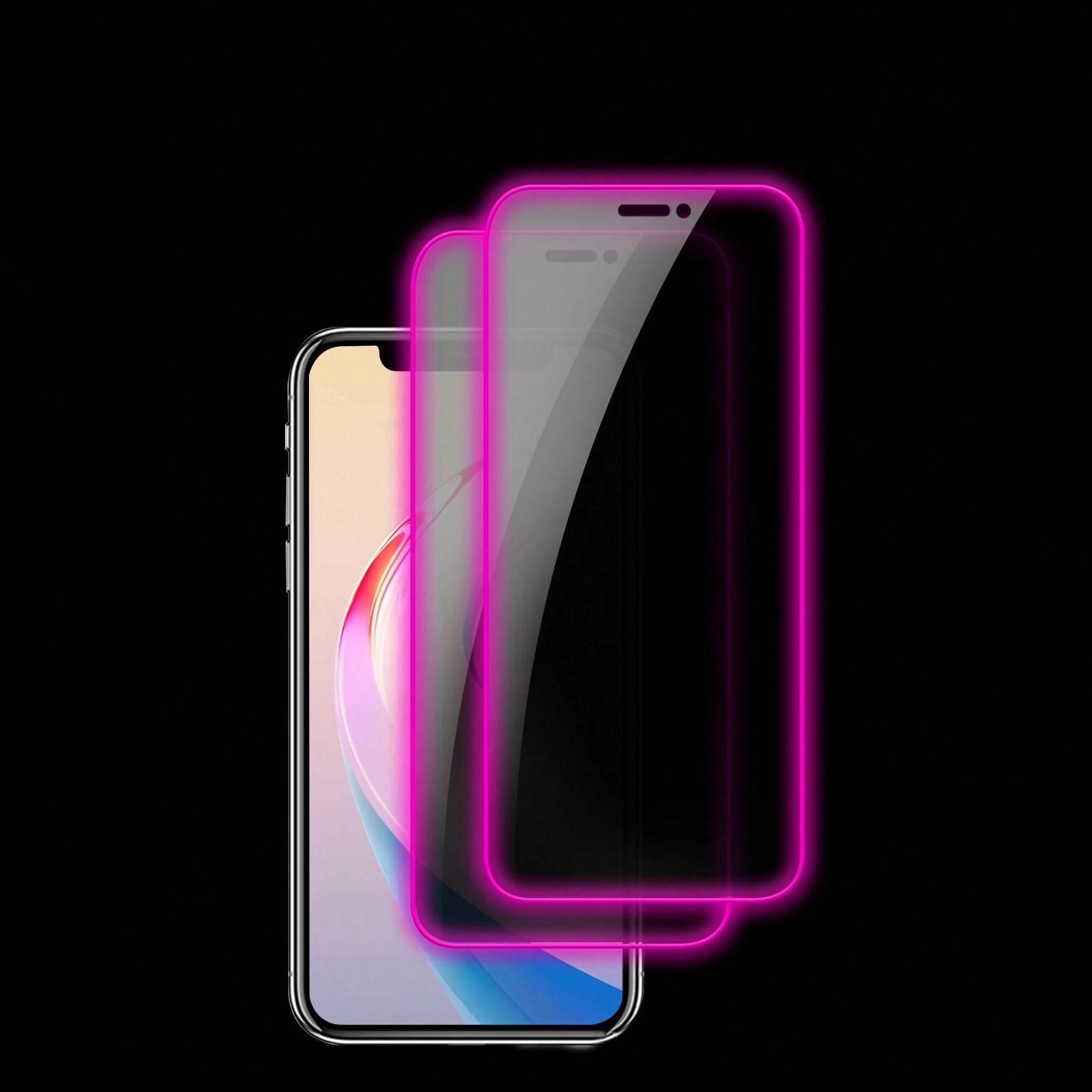Glow in The Dark Privacy Screen Protector, 3 Counts Anti-peeping Tempered Glass Screen Protector, Phone Accessories Compatible with iPhone 11 12 13 14 15, Cover