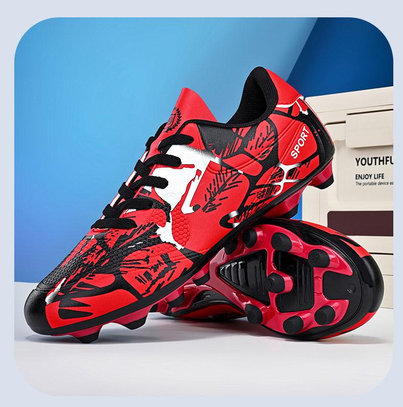 1 Pair Unisex Soccer Training Shoes Flexible Movement Quick Response Anti-Slip Wear-Resistant Comfort Insole 3 Color Options